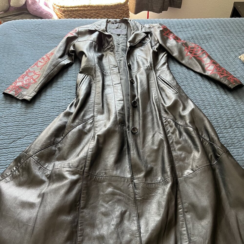 HIlary's Vanity Leather Wing Coat - Large